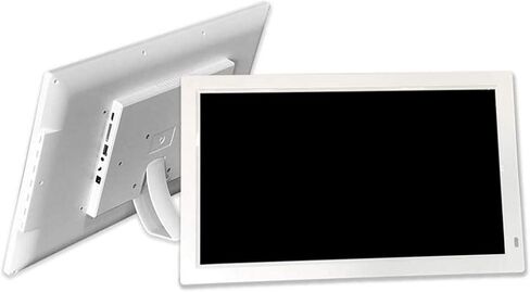 1280x800 Full HD 16:9 IPS Display, 18.5-inch Home Photo and Video Player with Calendar, Alarm Clock, Automatic Power-on/Off Timer, USB Port, White. in Saudi Arabia