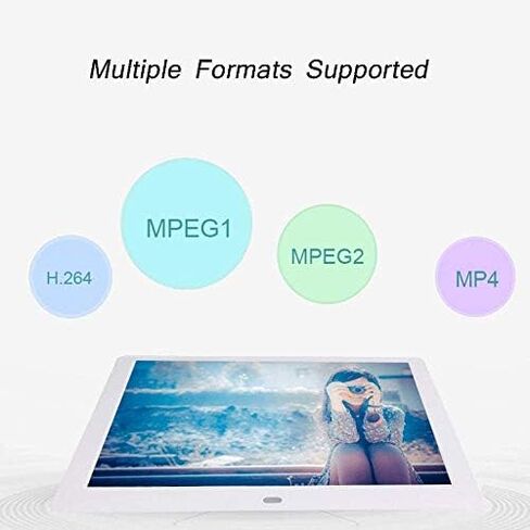 Digital Photo Frame, 1440x900 high-Definition IPS Display, Supports 1080P Video, Automatic Rotation, Compatible with SD Card/USB, Includes Remote Control. in Saudi Arabia