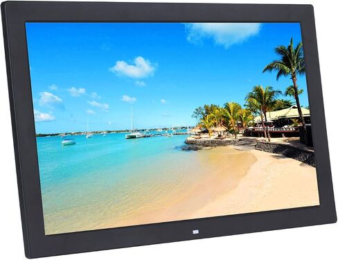 18.5-inch Ultra-Thin Digital Photo Frame - High-Definition LED Music and Video Player with Timer On/Off Function - Black in Saudi Arabia