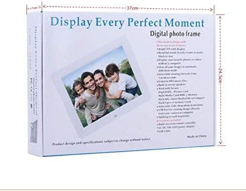 10-inch Ultra-Thin HD Digital Photo Frame - 1024x600 LCD Screen, Stereo Speakers, Motion Sensor, White - Perfect Electronic Wedding Gift in Saudi Arabia