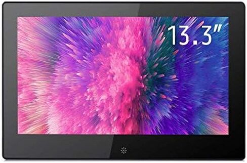 إطار صور رقمي 13.3 بوصة - شاشة لمس IPS، شاشة HD 1280x800، مشغل صور/موسيقى/فيديو، تقويم ومنبه، دعم بطاقة USB/SD، مؤقت تشغيل/إيقاف تشغيل تلقائي in Saudi Arabia