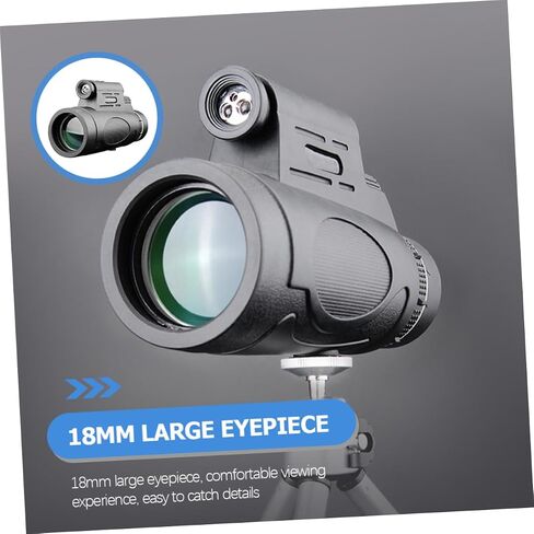 High Magnification Outdoor Monocular Telescope with Focus and Built Light for Camping Hiking and Night Viewing Large Objective Lens for Wide Panoramic View in Saudi Arabia