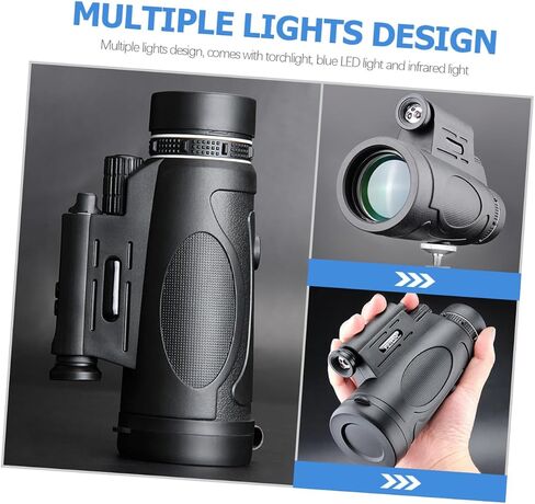 High Magnification Outdoor Monocular Telescope with Focus and Built Light for Camping Hiking and Night Viewing Large Objective Lens for Wide Panoramic View in Saudi Arabia