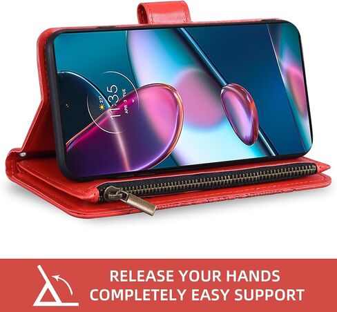 حافظة هاتف Asuwish لهاتف Motorola Edge+ Plus 2022/Edge X30/30 Pro مع واقي شاشة وحزام معصم وزهرة ماندالا وسحاب وحامل بطاقات وفتحة Moto Edge + 5G UW للنساء والفتيات أرجواني in Kuwait