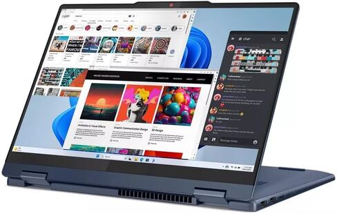 Lenovo IdeaPad 5 2-in-1 Laptop AMD Ryzen™ 5 8645HS Processor 512 GB (gigabyte) Storage 16GB LPDDR5X-6400MHz (Soldered) 14" WUXGA (1920 x 1200) 83DR000KUS (Renewed) in Saudi Arabia