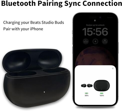 حقيبة شحن بديلة لسماعات Studio Buds - زر مزامنة اقتران بلوتوث مدمج، سماعات الأذن غير متضمنة في العبوة in Kuwait