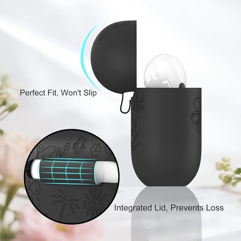 MATEPROX Flower Design Compatible with AirPods Pro 3 Case with Keychain/Hand Strap, Airpod Pro 3rd Generation[2025] Silicone Protective Headphone Cover Support Wireless Charging-Orange in Kuwait