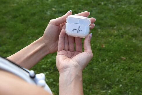MARBLEFY Custom Name Airpod Pro Case with Keychain and Running Strap Compatible with Apple AirPods Pro in Saudi Arabia