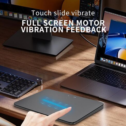 لوحة تتبع الوظائف - اتصال ثلاثي الأوضاع (بلوتوث/2.4 جيجا/USB-C) لوحة تتبع متعددة الوظائف، تدعم التبديل بين الأجهزة المتعددة، إيماءات النظام المدمجة، مناسبة لأنظمة Windows10/11 (أسود) in Kuwait