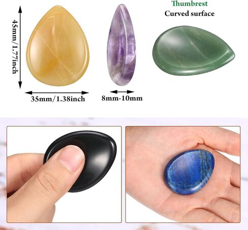 12 Pieces Worry Stones for Anxiety for Kids Black Obsidian Crystal Worry Stones Thumb Small Anxiety Stone Multiple Colors Stress Stone Pocket Palm Stone for Anxiety Stress Relief Meditation in Kuwait