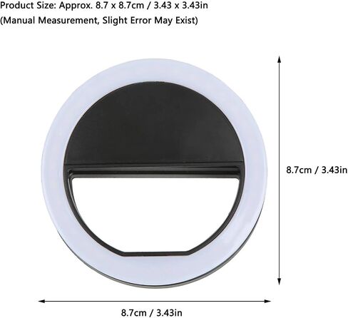 Selfie Ring Light 360 Degrees Lighting Soft Glareless Lighting 0.4in Thick Clamp Widely Used Mini Ring Light for Live Streaming in Saudi Arabia
