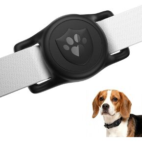 for AirTag Dog Collar Holder, for Air Tag Holder Dog, IP68-Waterproof | Lightweight Silicone | Anti-Lost | Ultra-Durable | Compatible with Apple AirTags (Pink) in Saudi Arabia