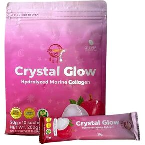 JRK DREAM Crystal Glow Hydrolyzed Marine Collagen Mix with Glutathione & Lychee Extract, 10 Sachets in Saudi Arabia