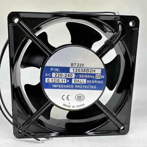 BT220 12038B2H AC 220/240V 0.12 / 0.11A 20W 120x120x38mm 2-سلك مروحة التبريد in Saudi Arabia