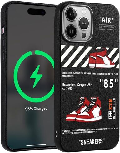Luxury Cool Phone Case for iPhone 15 Case for Boys Men Basketball Sneaker Design Street Aesthetic Shockproof Designer Case Full Body Drop Protection Compatible with iPhone 15 Case in Saudi Arabia