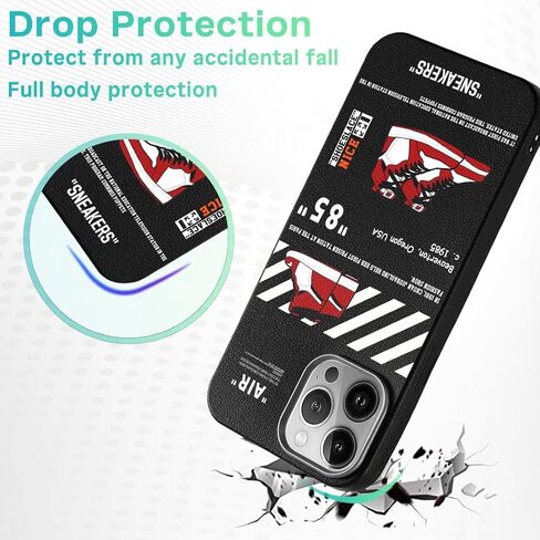 Luxury Cool Phone Case for iPhone 15 Case for Boys Men Basketball Sneaker Design Street Aesthetic Shockproof Designer Case Full Body Drop Protection Compatible with iPhone 15 Case in Saudi Arabia