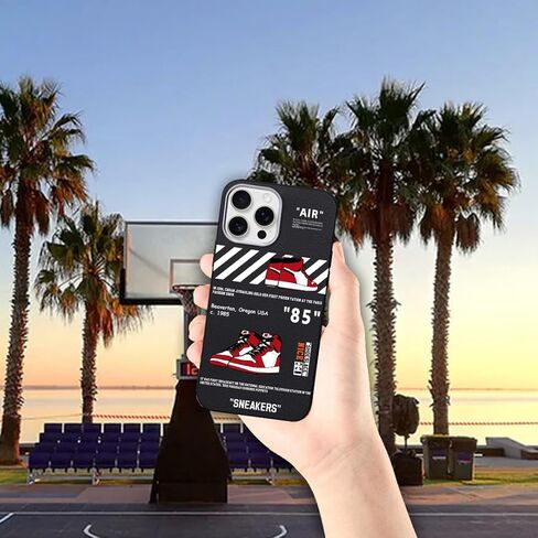 Luxury Cool Phone Case for iPhone 15 Case for Boys Men Basketball Sneaker Design Street Aesthetic Shockproof Designer Case Full Body Drop Protection Compatible with iPhone 15 Case in Saudi Arabia