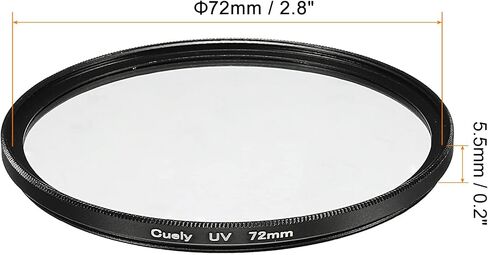 UV Lens Filters, 72mm Slim Frame Multi-Coated Protective Lenses Filter for Camera Photography Accessories in Saudi Arabia