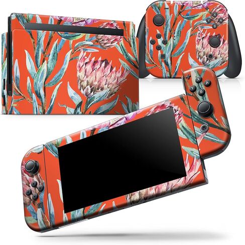 Design Skinz - Compatible with Nintendo DSi XL - Skin Decal Protective Scratch-Resistant Removable Vinyl Wrap Cover - Summer Floral Coral v2 in Saudi Arabia