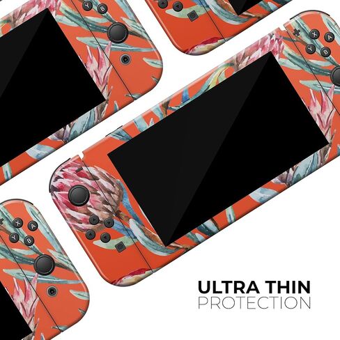 Design Skinz - Compatible with Nintendo DSi XL - Skin Decal Protective Scratch-Resistant Removable Vinyl Wrap Cover - Summer Floral Coral v2 in Saudi Arabia