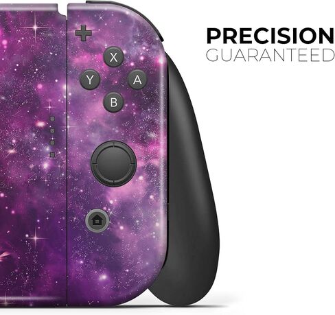 Design Skinz - متوافق مع وحدة تحكم Nintendo Switch + Joy-Con - غطاء حماية من الفينيل قابل للإزالة ومقاوم للخدش - مساحة عميقة أرجوانية نابضة بالحياة in Saudi Arabia