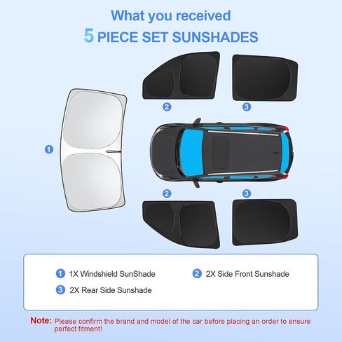 6pcs Car Window Shades for Dodge RAM 1500 2019-2025 Accessories,Windshield Side Rear Full Sunshade,Sun Visor UV Blocking, Privacy Protection and Blackout for Camping Outdoor in Saudi Arabia