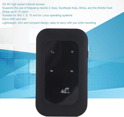 Mobile Hotspot, 4G LTE USB Modem, 150Mbps Unlocked High Speed Hotspot with SIM Card Slot, Portable Router for Travel, Business in Saudi Arabia