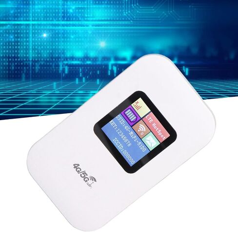 4G Portable Modem, Unlocked Mobile Hotspot Rechargeable Battery Router, Micro Card Slot Up to 10 Users 1.44in LED Display 2100mAh 4G LTE Router for Phone PC Tablet, NO 5G in Saudi Arabia