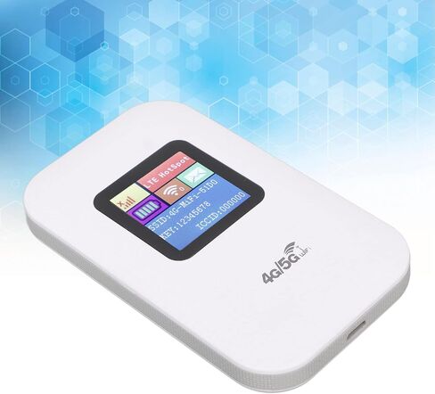 4G Portable Modem, Unlocked Mobile Hotspot Rechargeable Battery Router, Micro Card Slot Up to 10 Users 1.44in LED Display 2100mAh 4G LTE Router for Phone PC Tablet, NO 5G in Saudi Arabia