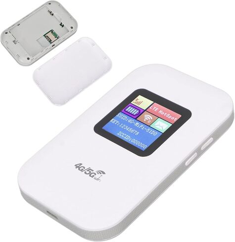 4G Portable Modem, Unlocked Mobile Hotspot Rechargeable Battery Router, Micro Card Slot Up to 10 Users 1.44in LED Display 2100mAh 4G LTE Router for Phone PC Tablet, NO 5G in Saudi Arabia
