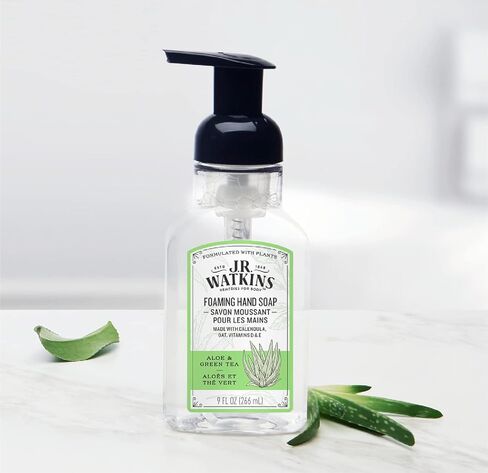 J.R. Watkins No-Rinse Foaming Hand Cleanser – Hand Soap in Pump Dispenser – Bathroom & Kitchen Foam Cleaner – All Natural, Alcohol Free, Unscented, 1.6 fl. Oz, Single in Saudi Arabia