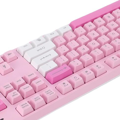 GOWENIC Wireless Keyboard and Mouse Combo, 2.4G Rechargeable Compact Quiet Full Size Keyboard with 104 Keys and Optical Mouse, with Comfortable Palm Rest, for PC Laptop Notebook (Type 2) in Kuwait