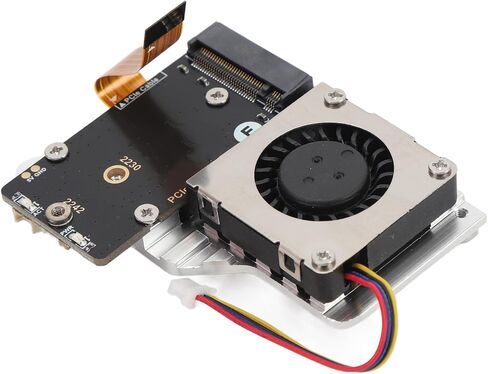 SUNGOOYUE PCIe إلى M.2 لوح مهايئ وحدة نقل سريع للبيانات PCIe إلى M.2 محول مع مروحة لـ Pi 5 in Saudi Arabia