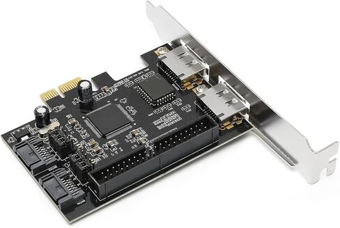 بطاقة محول تخزين SUNGOOYUE PCIe مع دعم ESATA وIDE، لوحة PCB سوداء، متوافقة، سرعة نقل 3 جيجا بايت في الثانية، شريحة JMB363 in Kuwait