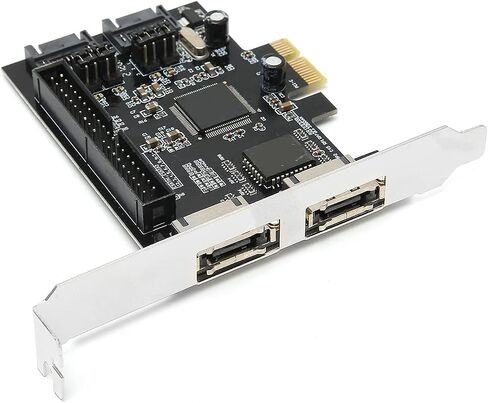 بطاقة محول تخزين SUNGOOYUE PCIe مع دعم ESATA وIDE، لوحة PCB سوداء، متوافقة، سرعة نقل 3 جيجا بايت في الثانية، شريحة JMB363 in Kuwait