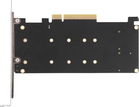 بطاقة محول SUNGOOYUE PH45 PCIe، Dual M.2 NVMe SSD، سرعة نقل 32 جيجابت في الثانية، متوافق مع مفتاح M، مع مجموعة التثبيت (ph45) in Kuwait