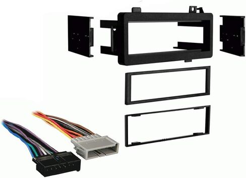 Harmony Audio متوافق مع Jeep Wrangler 1997 1998 1999 2000 2001 2002 Single DIN Stereo Harness Radio تثبيت مجموعة أدوات القياس in Saudi Arabia