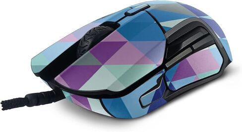 MightySkins Skin Compatible with SteelSeries Rival 5 Gaming Mouse - Purple Kaleidoscope | Protective, Durable, and Unique Vinyl Decal wrap Cover | Easy to Apply and Change Styles | Made in The USA in Saudi Arabia