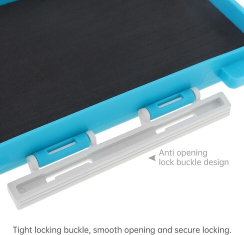 OriGlam Fishing Tackle Box Slit Foam Case, Super Slim Fishing Lures Jig Box Hooks Spinners Spoons Storage Tackle Tray, (6.8 * 3.8 * 0.8inch) (Blue) in Saudi Arabia