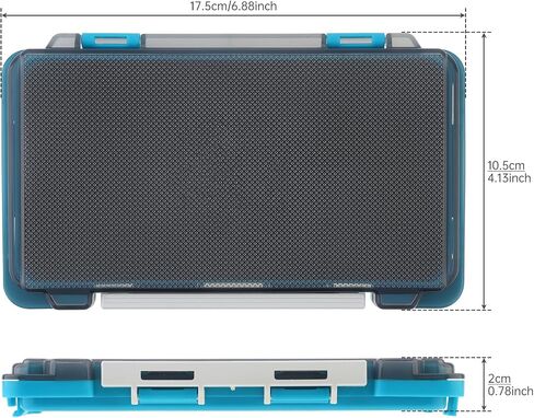 OriGlam Fishing Tackle Box Slit Foam Case, Super Slim Fishing Lures Jig Box Hooks Spinners Spoons Storage Tackle Tray, (6.8 * 3.8 * 0.8inch) (Blue) in Saudi Arabia