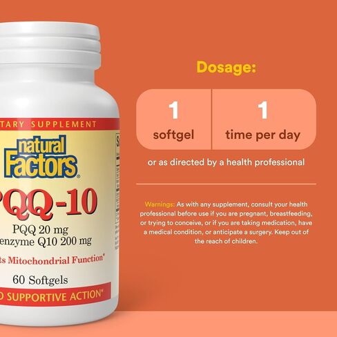 Natural Factors, PQQ-10, Supports Energy and Healthy Aging, Dietary Supplement, 30 softgels (30 servings) in Saudi Arabia