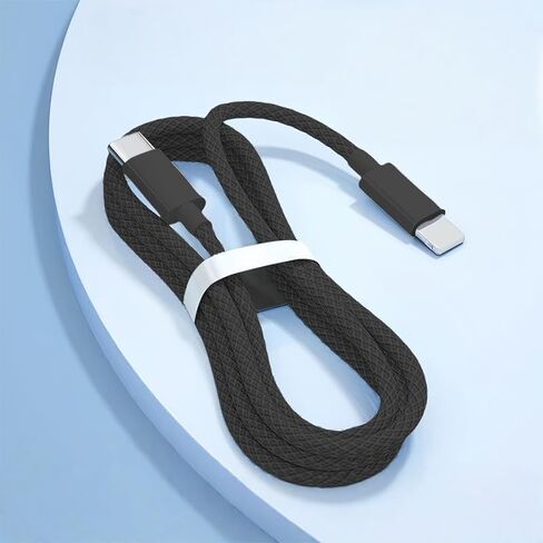 شاحن آيفون سريع، 6FT USB C إلى (لكابل Lightning)، كابل شاحن متين من النوع C لهاتف iPhone 14/13/12/11 Pro Max/XS MAX/XR/XS/iPad، أسود in Saudi Arabia