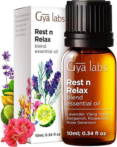 Gya Labs Rest N Relax Essential Oil Blend - Calming & Relaxing (0.34 fl oz) in Saudi Arabia
