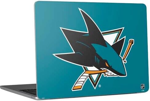 غلاف كمبيوتر محمول من Skinit متوافق مع جهاز MacBook Air 13in M4 (2025) - تصميم جيرسي مرخص رسميًا من NHL San Jose Sharks in Saudi Arabia