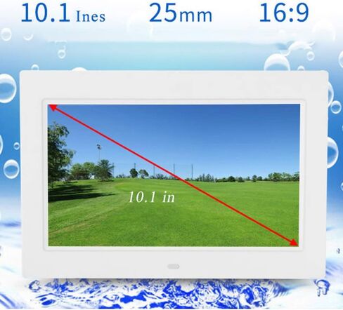 10.1-inch HD LED Digital Photo Frame, 1024x600 IPS Display, Music/Video Player, Calendar and Alarm Clock, Remote Control - Black in Saudi Arabia