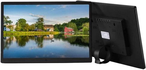 إطار صور رقمي مقاس 15.4 بوصة، شاشة IPS عالية الدقة 1280x800، مدخل HDMI، تشغيل فيديو 1080 بكسل، أسود. in Kuwait