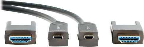 Tripp Lite Long Distance 8K HDMI Fiber Active Optical Cable (AOC), 66 Feet / 20 Meters, Detachable Connectors for Micro-HDMI, UHD 8K@60Hz, HDR, HDCP 2.3, Black, 3-Year Warranty (P568FMM-20M-8K6) in Saudi Arabia