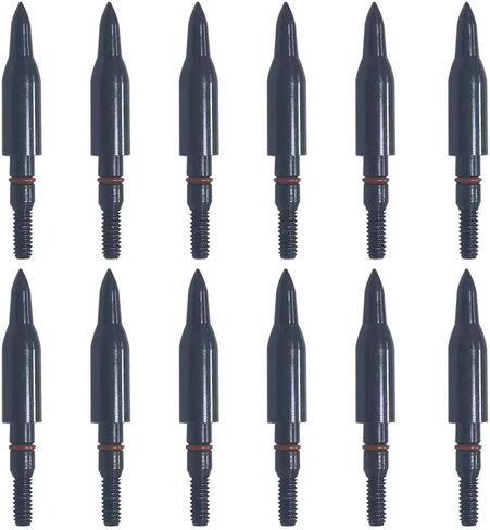 Steel Archery Field Points 100/125/150 Grains Thread Target Head,Screw in Archery Field Tips for Archery Shaft Accessories(1 Dozen 12 PCS) in Saudi Arabia