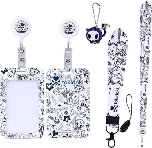 Tokidoki 5 Pack Cute Unicorn Lanyards for ID Badges, Funny Cartoon Retractable Badge Holder in Saudi Arabia