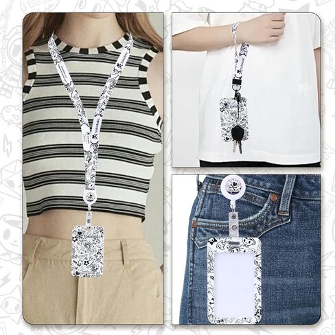 Tokidoki 5 Pack Cute Unicorn Lanyards for ID Badges, Funny Cartoon Retractable Badge Holder in Saudi Arabia